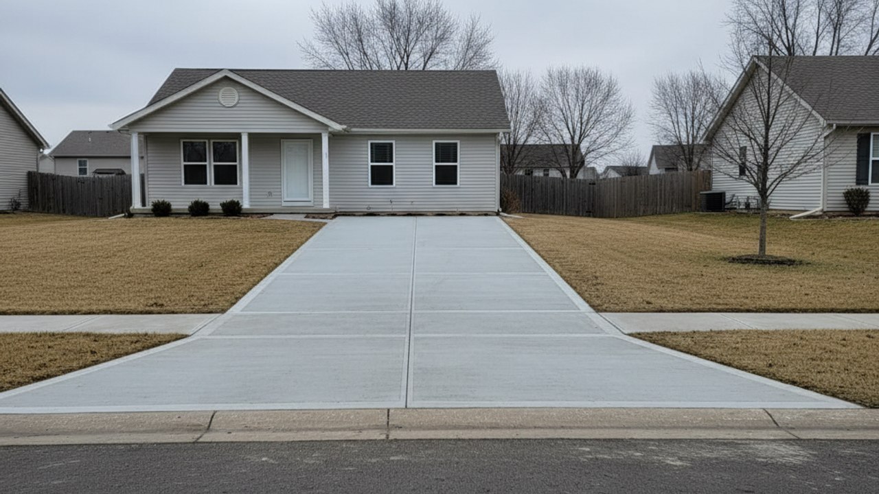 Concrete Driveways completed by Heritage Concrete Solutions in Middlebury, IN