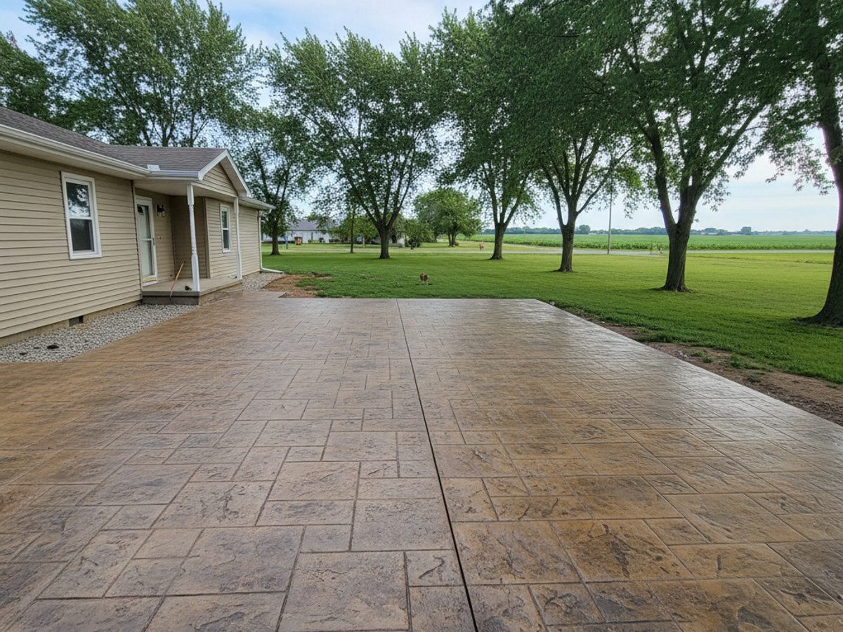 Exposed Aggregate Concrete completed by Heritage Concrete Solutions in Nappanee, IN